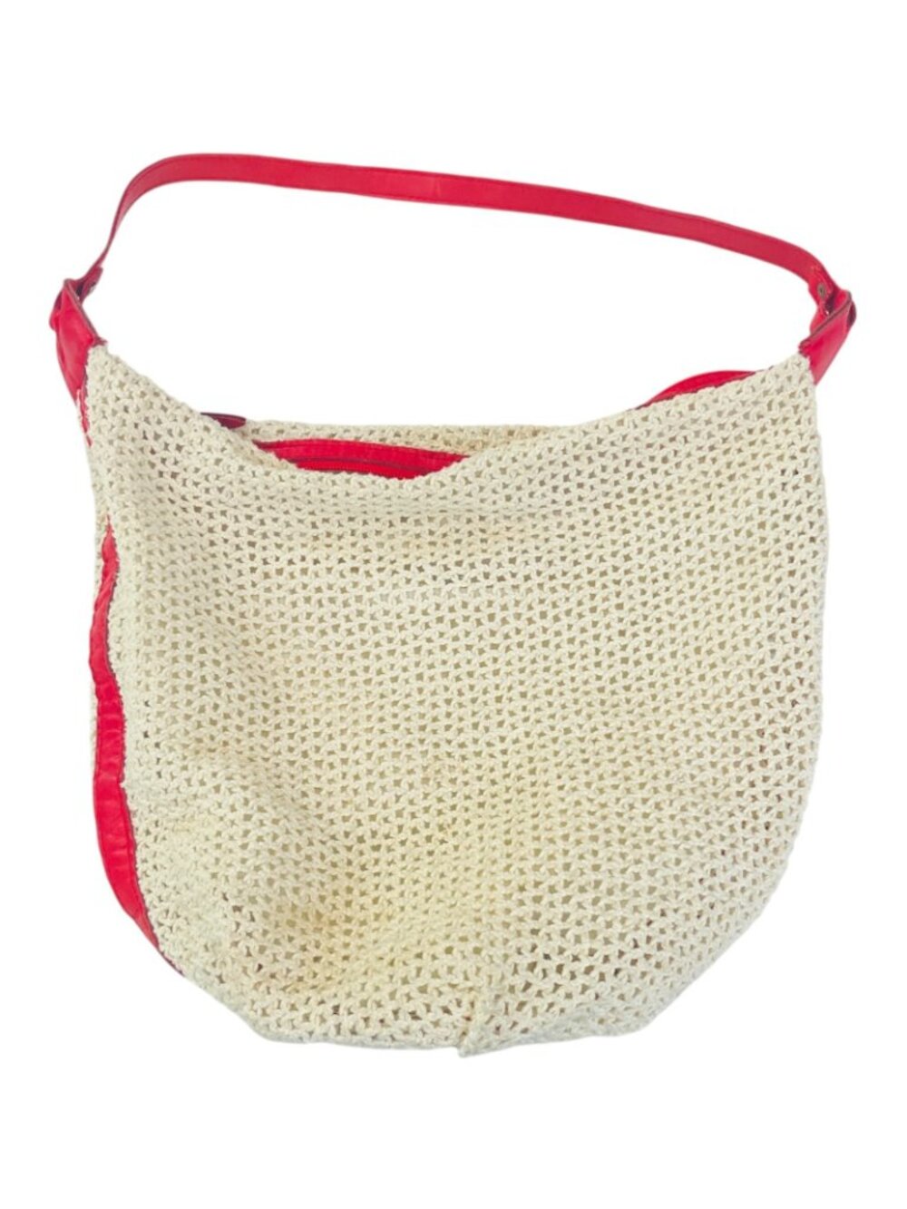 Robinson's California Beige with Red Accents Crochet Purse - Vintage EX - Picture 4 of 7